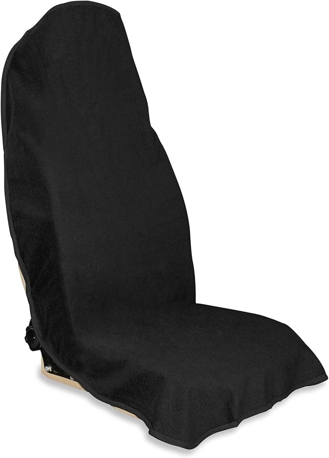 Waterproof Car Seat Cover for Front Seats, Protector for Cars SUVs Trucks, Sweat Towel Seat Covers Bucket for Gym,Workout,Beach,Hiking,Running (Black, 1PC)