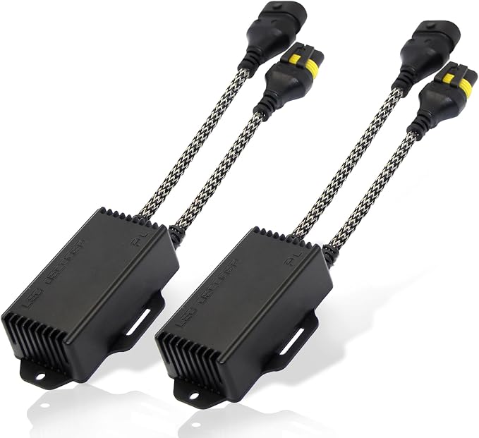 Bestview 9005 9006 H10 Canbus Decoder Kit, LED Light Anti-Flicker Error Canceller, Plug & Play Resistor Harness, Pack of 2 | Plug and Play Smart Error Free Load Resistor Adapter Kits