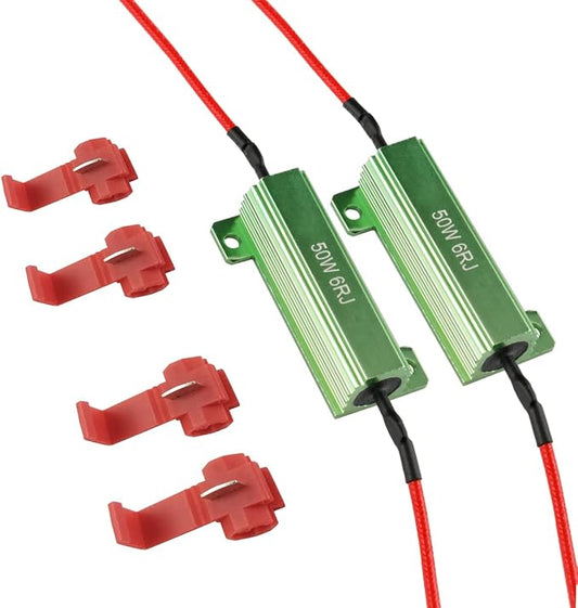 iBrightstar 50W 6ohm Load Resistors for Fix LED Bulb Fast Hyper Flash Turn Signal Blink Error Code