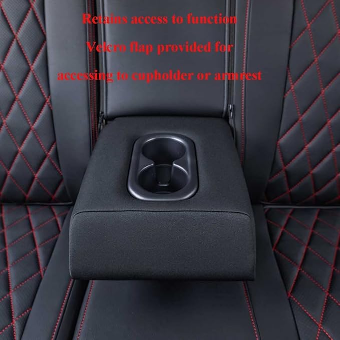 EKR Car Seat Covers for Honda CRV 2023-2026 Leatherette Full Set | Custom Fit for Honda CRV 2023 2024 2025 2026 Easy-Wipe Protection,Faux Leather(Black with Red Piping)