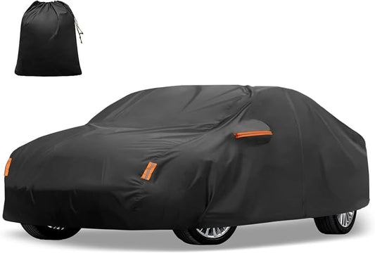 X AUTOHAUX Car Cover for Toyota Camry 2007-2022 210D-PU Outdoor Full Car Cover All Weather with Door Zipper for Waterproof Windproof Sun Rain Snow Protection