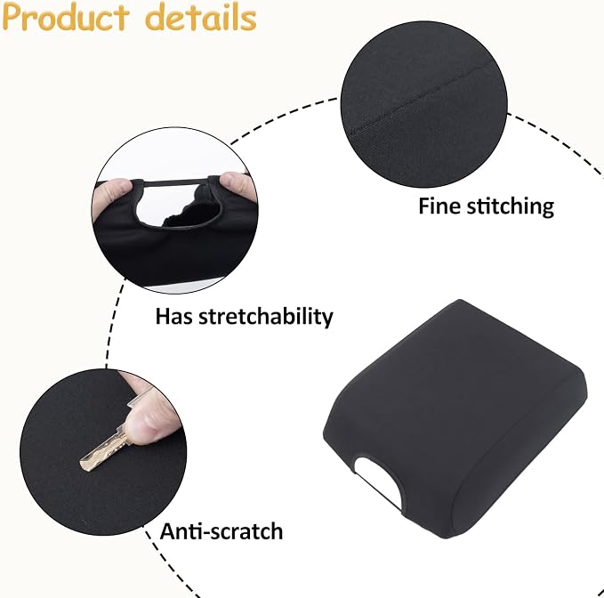JDMCAR Center Console Cover for Ford F150 2015-2020 Neoprene Bucket Seat | for 2017-2022 F250 F350 F450 and 2018-2024 Expedition Accessories, Neoprene Armrest Cover Customized Arm Rest Cover