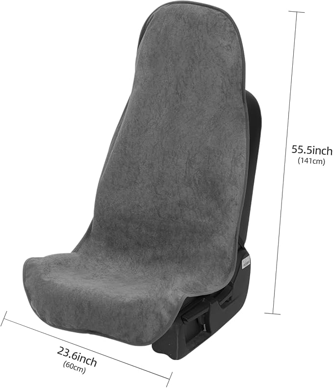 Waterproof Car Seat Cover Universial Fits Car Sweat Towel for Trucks SUV Car Seat Protector Grey 2 Pieces