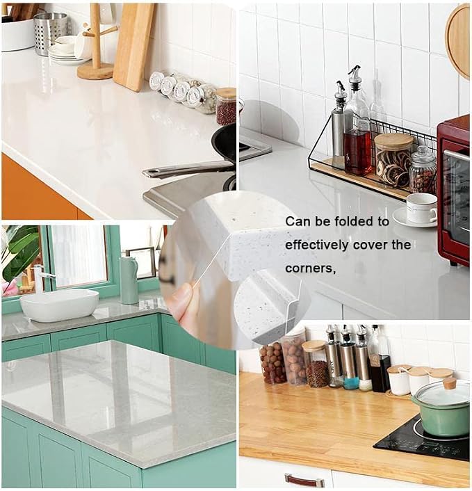Clear Contact Paper Roll 17.7'' x 59'' Clear Glossy Self-Adhesive Film Cover Removable Protective Film Transparent Waterproof Liners Drawers Shelves Kitchen Cabinets Desks Fridge Roll