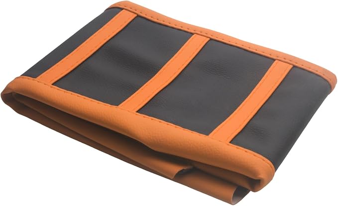 Universal Motorcycle Seat Cover Non-Slip Suitable Rubber Striped Seat Covers Soft for CRF150F CRF230F CRF250F CRF 150F 230F 450F 450R 250R Dirt Pit Bike Motocross Motorbike Off Road (Black+Orange)