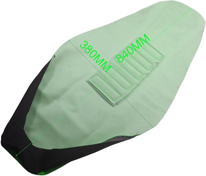 Motorcycle Universal Seat Cover non-slip thick 3D particles suitable Rubber Striped Grip Gripper Soft For CRF WR WRF RMZ YZF SXF EXC EXC XC SX CR KLX 250 Dirt Pit Bike Motocross (Orange) (Green)