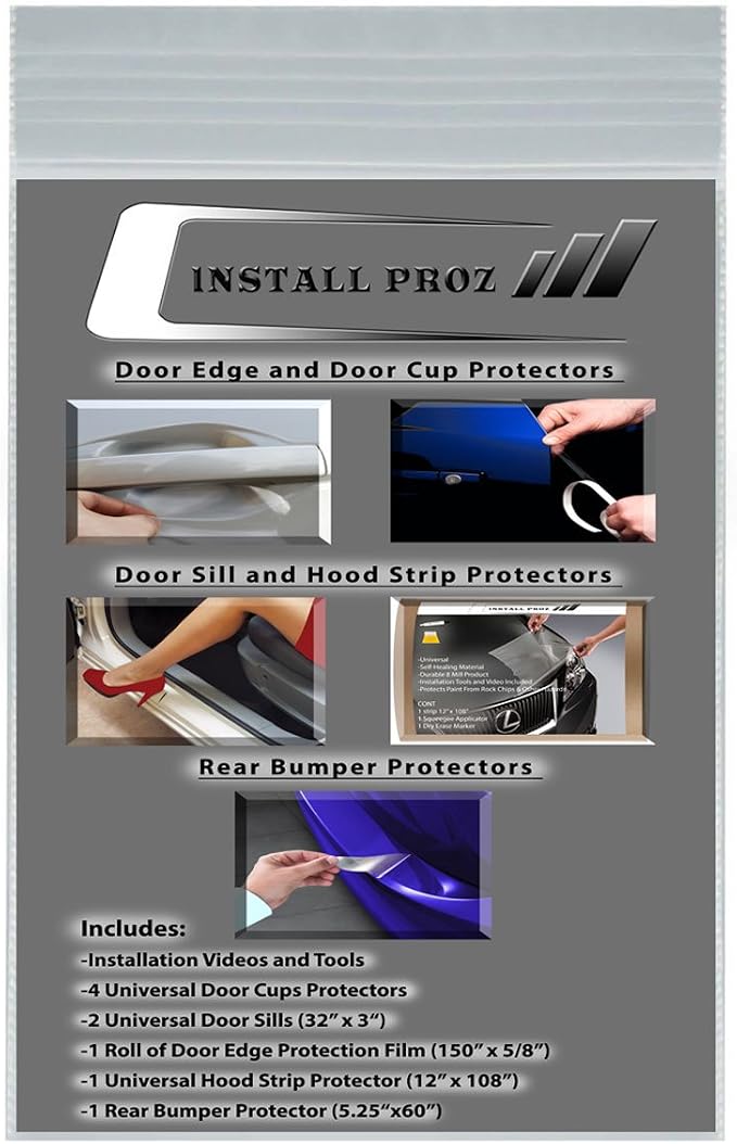 * Self-Healing Clear Paint Protection Film Kits (Bundle-Hood Strip, Door Edge, Cup, Sill, R-Bumper)