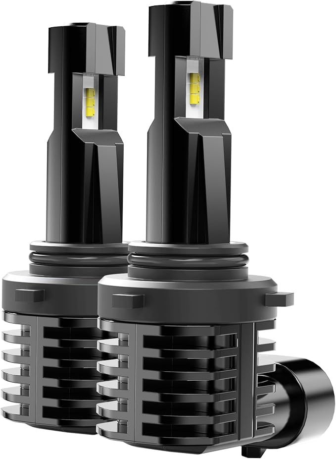 BEAMTECH 9012 Light Bulb, Fanless In Line 6500K Fog 1:1 Size, Pack of 2 | Challenger 2015-2023, Acadia Taurus 2013-2019, Envision 2016-2020