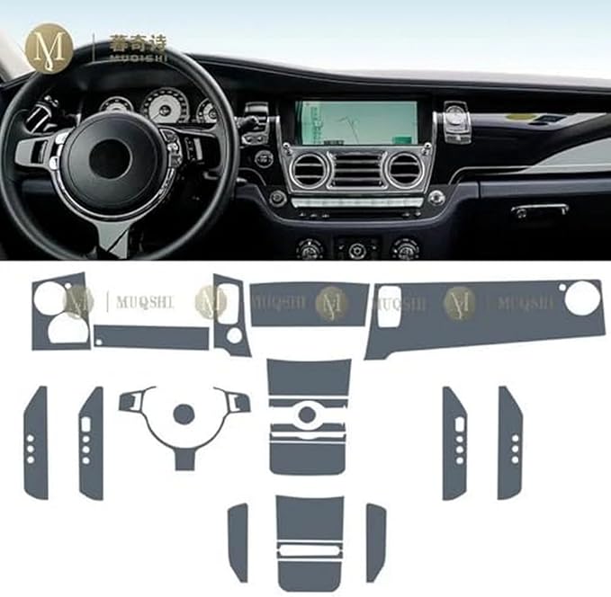 Car Interior Center Console Anti-Scratch TPU Transparent Protective Film Shift Position PPF,for Rolls-Royce Black Badge 2010-2019