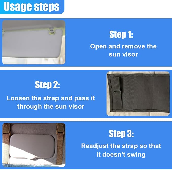 ZIMISI Molle Car Visor Organizer, Tactical Sun Visor Panel Organizer with Elastic Strap, Nylon Sunshade Storage Pouch with Magic Strap for Pen Card Sunglass, Fits for Car, SUV, Truck (Khaki)