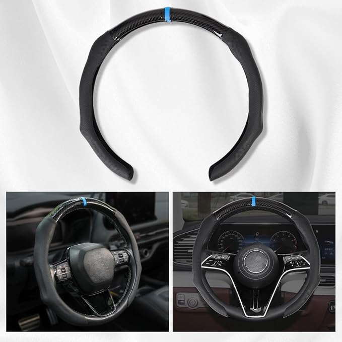 Car Steering Wheel Cover Napa Leather Non Slip Vehicle Steering Wheel Cover