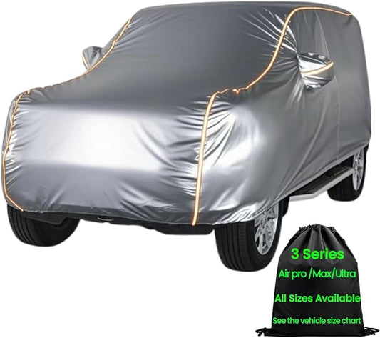 Outdoor Car Cover Waterproof All Weather Heavy Duty Snow Durability Small SUV Covers UV Rain Protection Scratch Free Cotton Full Exterior Cover Fit SUV Up to 182"