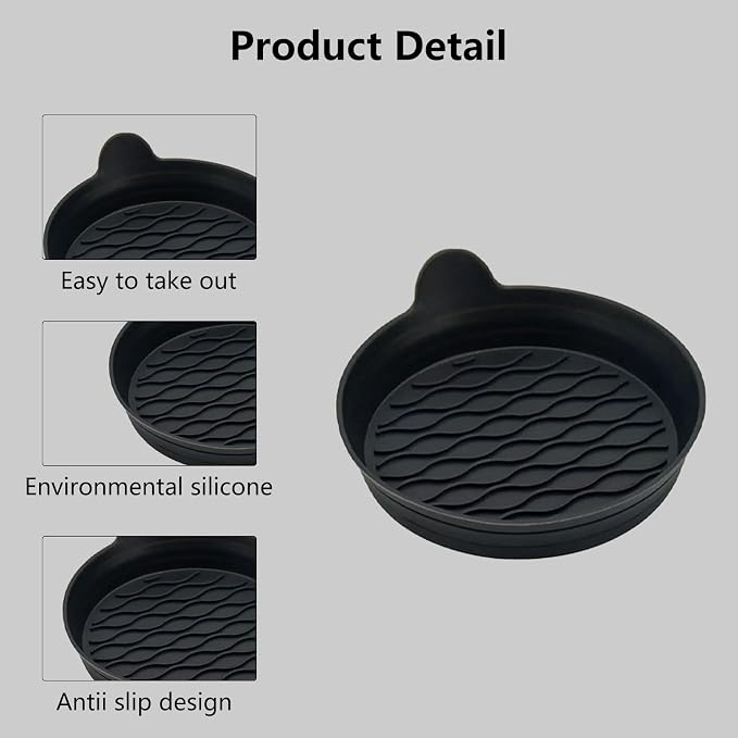 4 PCS Car Cup Holder Coaster Car Cup Holder Anti-Rattle Mat Anti-Slip Cup Holder Portable Cup Holder Insert for Man and Women