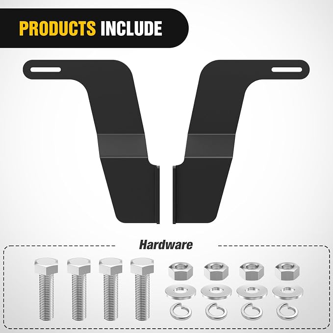 Nilight Front Lower Hidden Bumper Mounting Brackets for 32inch Single Double Row LED Light Bar Compatible with 2016-2023 Toyota Tacoma