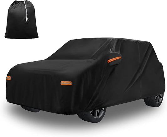 X AUTOHAUX Protective Car Cover for Mini Cooper 4DR - Waterproof, UV-Resistant, and All-Weather Protection with Door Zipper, 210D-PU Material
