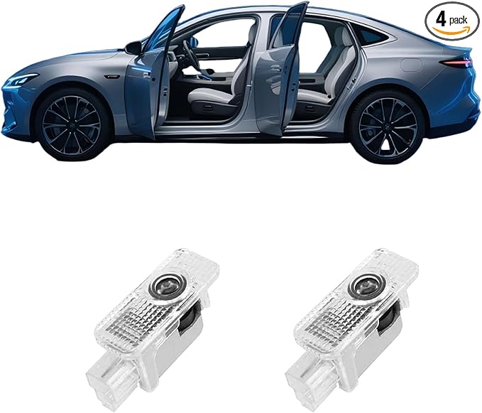 Never Fade Door Light Logo,HD Door Light Logo Welcome Lights Lamp Door Light Puddle Lights Kit Compatible with Accessories (AUD-DDII Performance Mark, 2Pcs)
