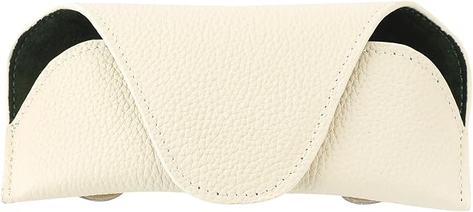 Magnetic Sunglass Holder for Car Visor, Leather Car Glasses Holder | Beige Visor Accessories Eyeglasses Holder Glasses Storage Case
