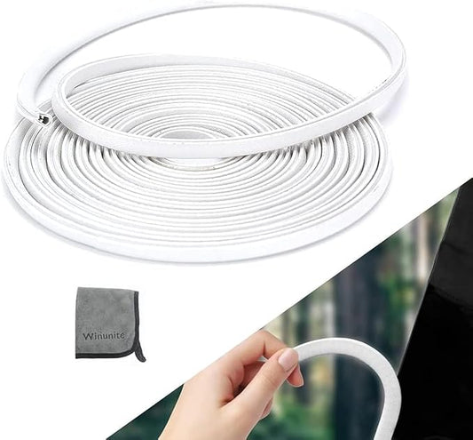 Winunite 32.8ft(10m) Car Door Edge Guards White – Fits Most Vehicles, No Glue, U-Shaped, Built-in Metal Clips, Scratch and Chip Resistant – Reduces Dings in Parking Lots | Stop parking lot dings, U-shaped rubber, fits sedans trucks SUV, weather-resista...