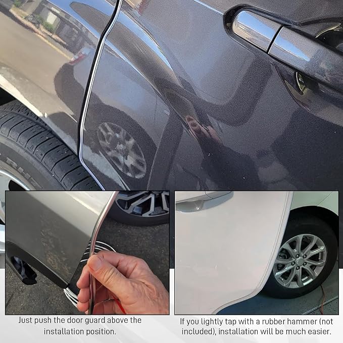 Car Door Edge Guards, Car Door Protector, 16Ft Rubber Seal Protector U Shape Edge Trim, Anti-Collision Auto Door Entry Guard Protective Strip Universal for Most Vehicles (Transparent, 5M)