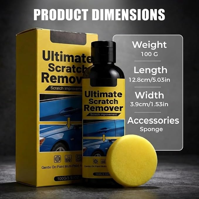 Car Scratch Repair Wax, 2026 New Upgrade Car Scratch Remover Wax with Sponge and Towel, Professional Car Paint Repair Compound for Deep Scratches, Automotive Scratch Repair Kit for Car ，3 Set