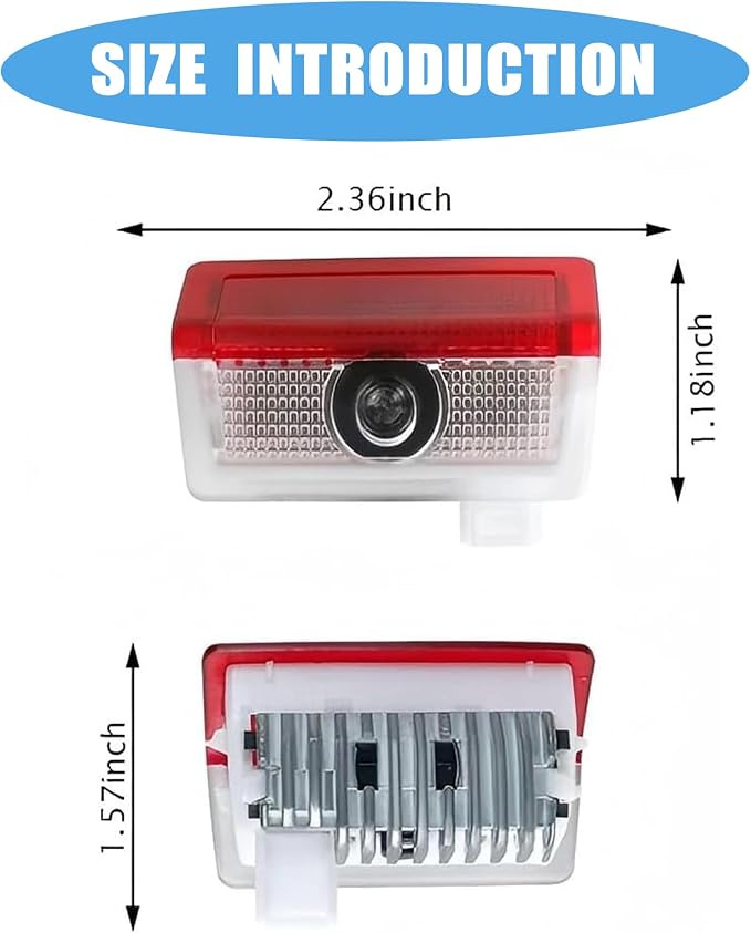 Door Light Logo,HD Door Light Logo Welcome Lights Lamp Door Light Puddle Lights Kit Compatible with Accessories A B C E M GL GLA GLC GLE Class(4PCS)
