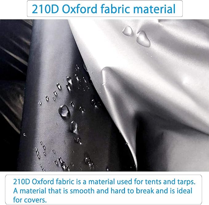 Half Car Cover All Weather Car Body Cover Sunshade Cover Snow Cover Waterproof Snowproof Universal 210D Oxford Fabric (Fit MPV/SUV Length 185'' to 195'')