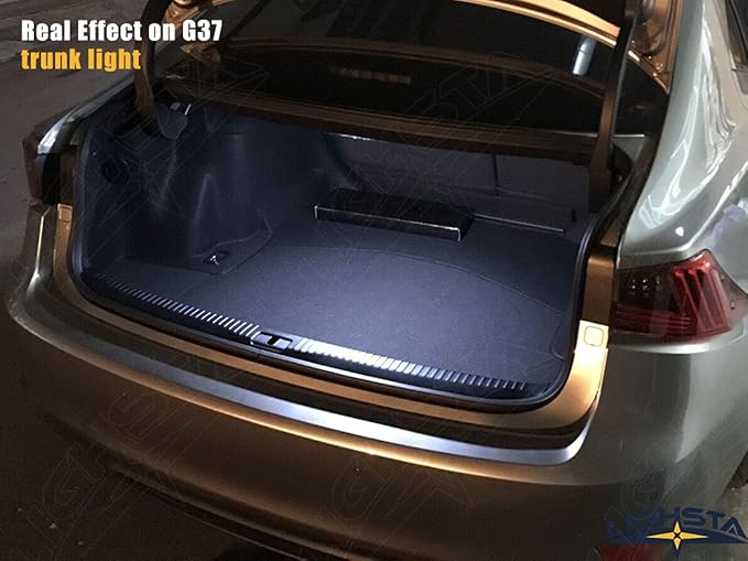 12PCS Super Bright White LED Interior Light Kit Package for Infiniti G35 G37 Sedan 2007 2008 2009 2010 2011 2012 2013 2014 + License Plate Lights and Install Tool
