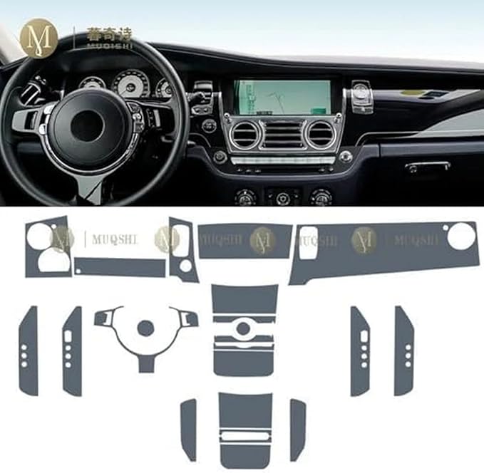 Car Interior Center Console Anti-Scratch TPU Transparent Protective Film Shift Position PPF,for Rolls-Royce Black Badge 2010-2019