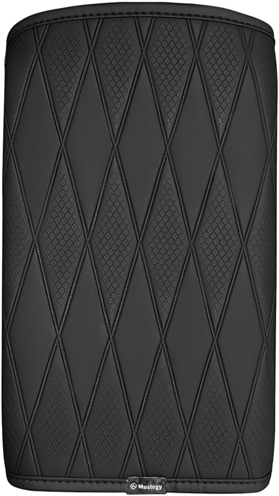 Muslogy Center Console Armrest Cover Compatible with 2025 2026 Mitsubishi Outlander & 2026 Nissan Rogue (Plug-in Hybrid) Accessories Armrest Pad Arm Rest Cushion Vegan Leather Regular Thick(PHEV Only)