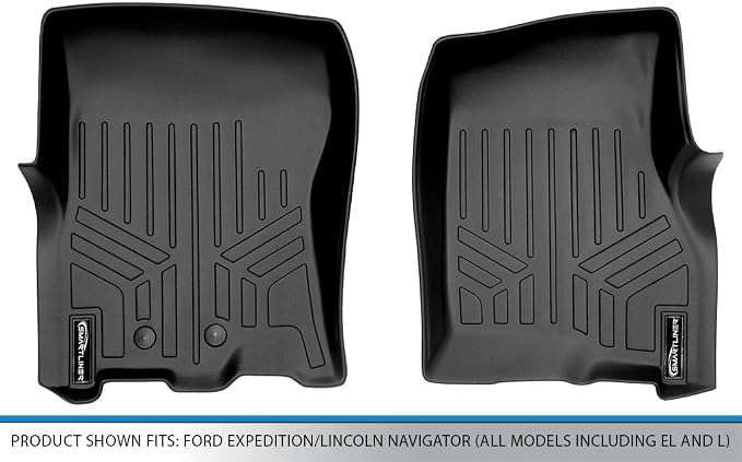 SMARTLINER Floor Mats 1st Row Liner Set Compatible with 2011-2017 Ford Expedition