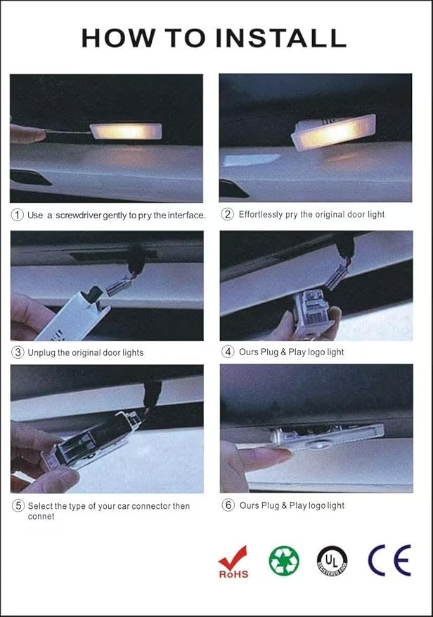 4pcs Door Lights, HD LED Projection Welcome Lights for 1/3/4/5/6/7/ Replaceable with X1/X2/X3/X4/X5/X6/X7/M/Z/GT, Performance Edition