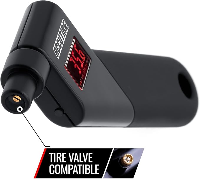 Accutire MS-4021B Digital Tire Pressure Gauge with 4 Valve Caps, 5-150psi (psi, bar, kPa, kg/cm2)