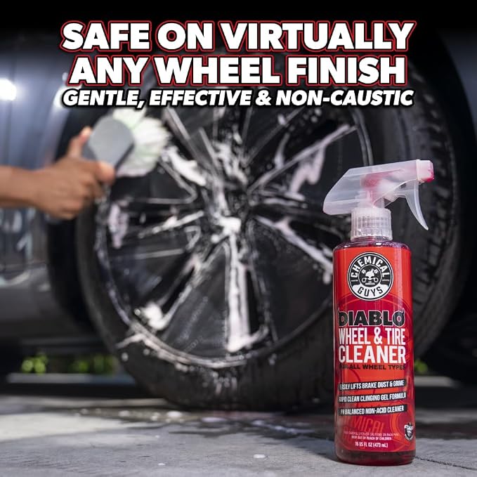 Chemical Guys, Sprayable Diablo Wheel Cleaner for All Rim Finishes, 32 oz | pH-balanced spray lifts brake dust and road grime from wheels, rims and tires, safe on all wheel finishes