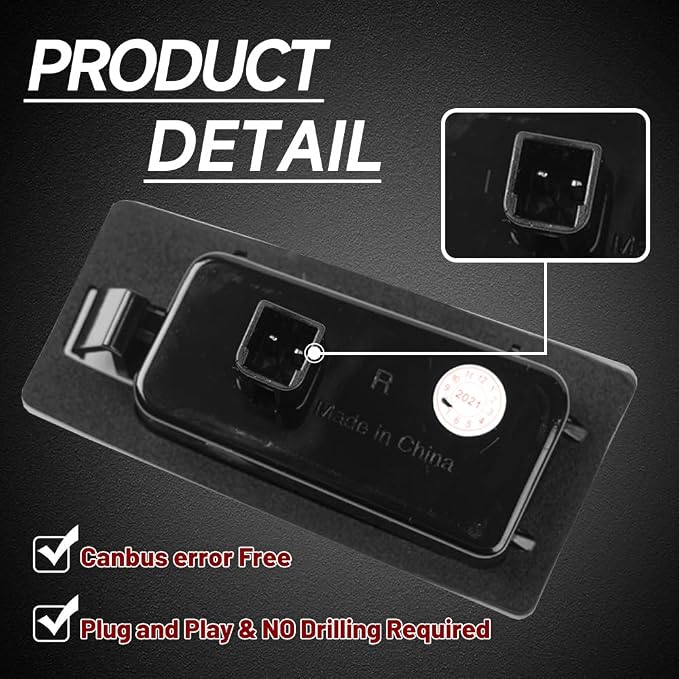 LED License Plate Lights for 2011-2018 Hyun'dai Elan'tra Accent | Elan'tra Coupe 2009-2018 Kia Forte Full LED Number Plate Lamp Assembly Error Free Led Rear Tag Lights OEM