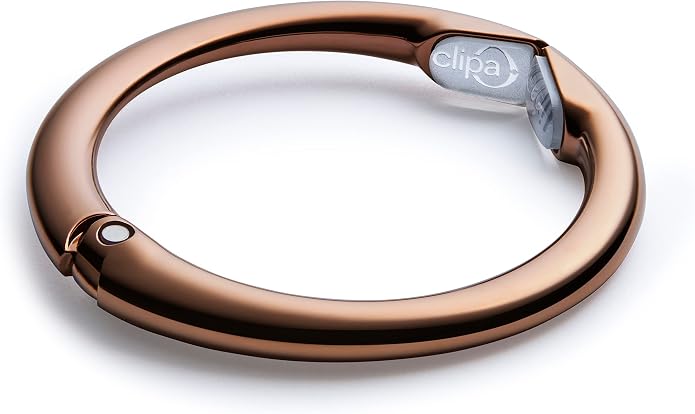 Clipa Bag Hanger Collection, The Ring that Opens into a Hook, Auto Closes | Holds 15 kg, Needs only 10mm to Hang a Hand Bag, Easy to Use with One Hand, The Instant Bag Hanger, 3 yr Warranty