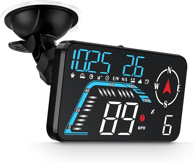 Liiiyuan Head Up Display G12, A Car Head Up Display with Multifunctional Mileage Display, Suitable for All GPS Speedometer Models, USB Plug and Play, Easy Installation
