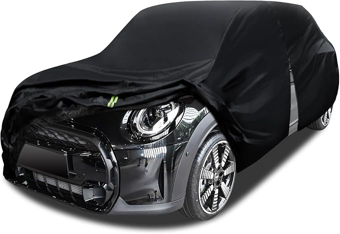 6 Layers Car Cover Waterproof All Weather for Automobiles, Size A1 Universal Fit for Nissan Versa, Kia Rio, Hyundai Accent, Audi TT, Porsche 718, BMW Z4, etc (UP to 177 inch)