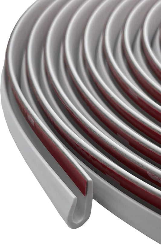 Car Door Edge Guards, White U Channel Rubber Trim Protector for Cars & Trucks, Anti-Scratch Door Edge Guard – 5Ft Length