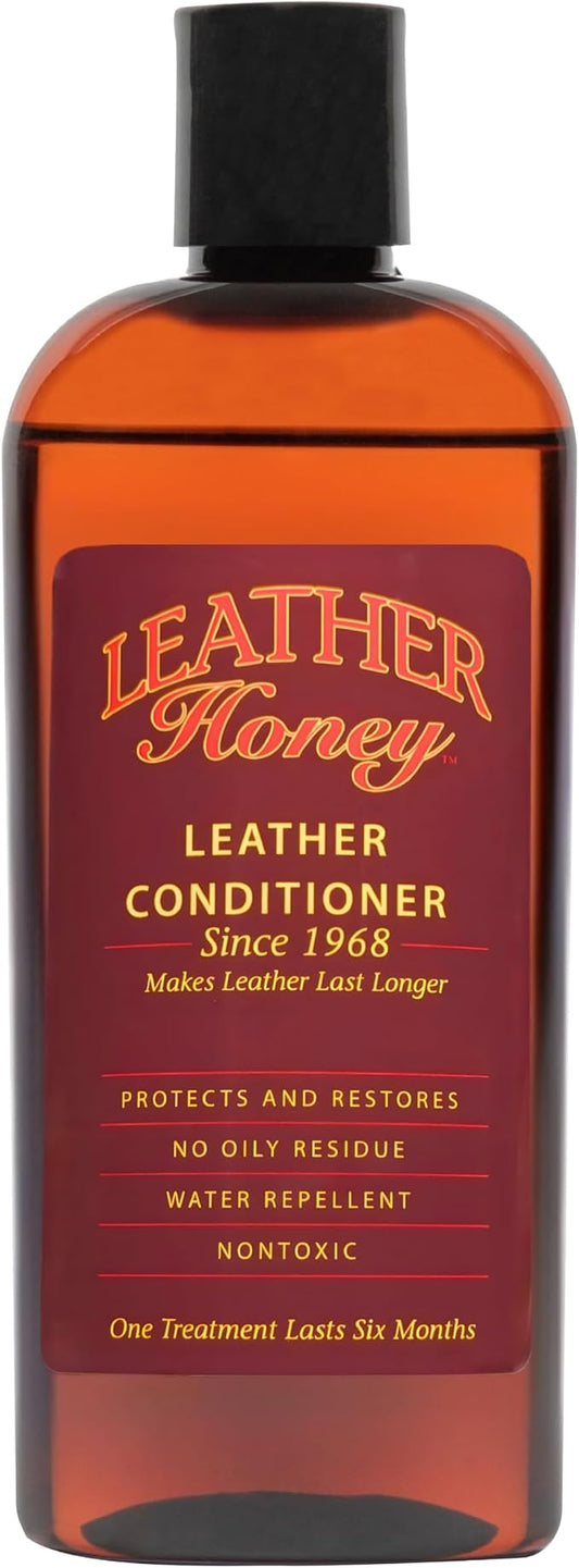 Leather Honey Leather Conditioner, Since 1968. For All Leather Items Including Auto, Furniture, Shoes, Purses and Tack. Non-Toxic and Made in the USA / 8 Fl Oz (Pack of 1)