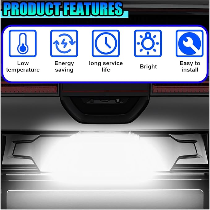 ZIMISI Car LED License Plate Light, 12V DC High Bright Tag Lights for License Plate, Waterproof LED Light Tag Lamp for Running/Reverse/Tail Light, Fits ATV, Trailer, UTV, Truck, Boat (White)