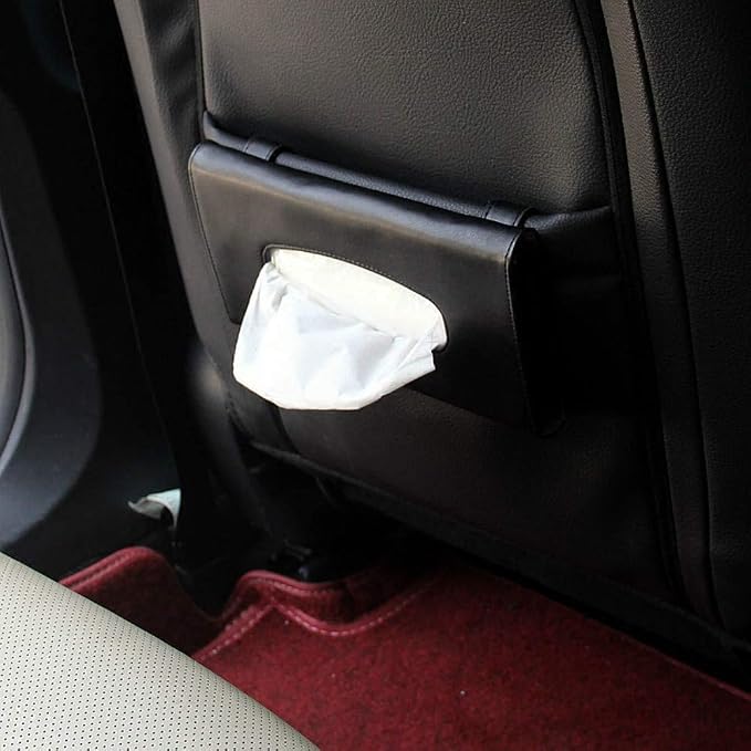 Car Tissue Holder with 7 Refill, Car Tissues Box, Tissue Napkin Refill | Cars Case Refill Tissue, Cars Accessories, One Tissue Holder and 7 Bags of Tissues Filler Black