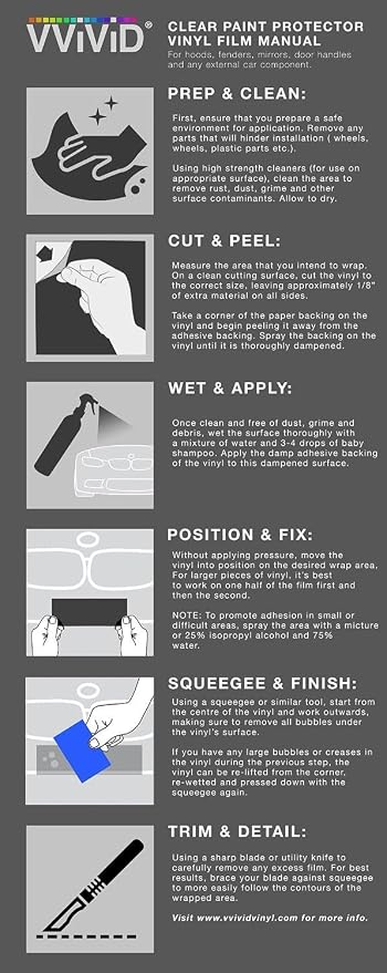 VViViD Clear Protective Satin Finish Vinyl Wrap Guard Film Sheet (60 Inch x 120 Inch)