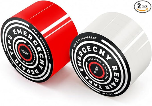 VViViD Headlight & Taillight Adhesive Repair Tape Red and Transparent 2-Roll Pack (1.8" x 7ft)