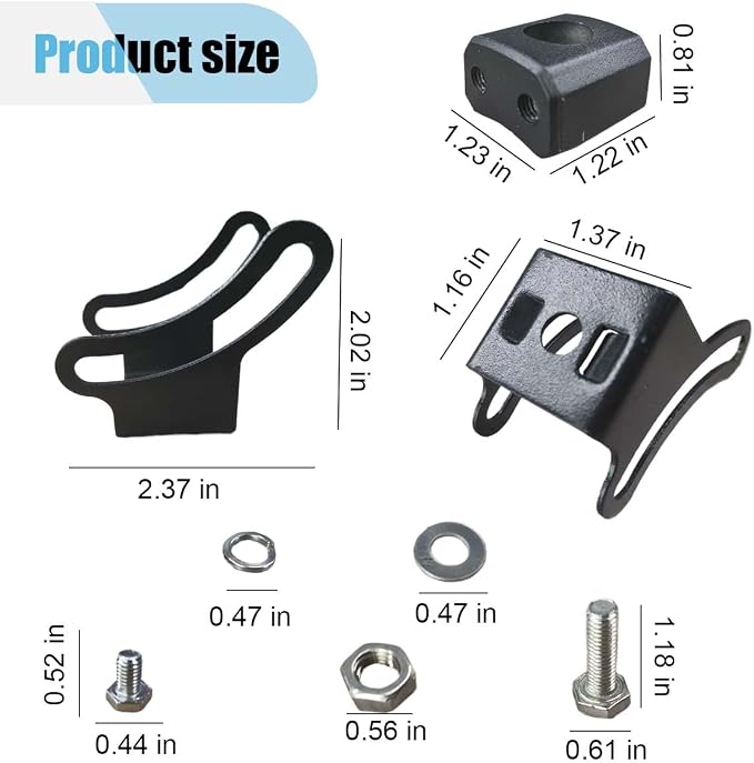 26PCS LED Light Bar Side Mounting Bracket, Base Mounting Bracket with Rubber Pad, Car Light Bar Mounts, Suitable for Straight or Curved 4-52 Inch LED Light Bars (26 Base)