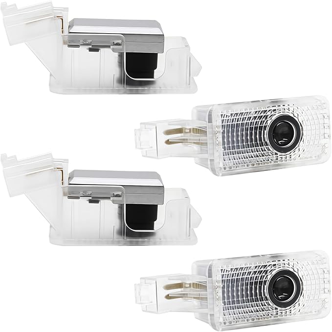 4 Pack Car Led Door Light Logo Projector Compatible with RLX/MDX/ZDX/TLX/TL/RDX Series, HD Welcome Lights Never Fade Door Light LED Puddle Light (White)