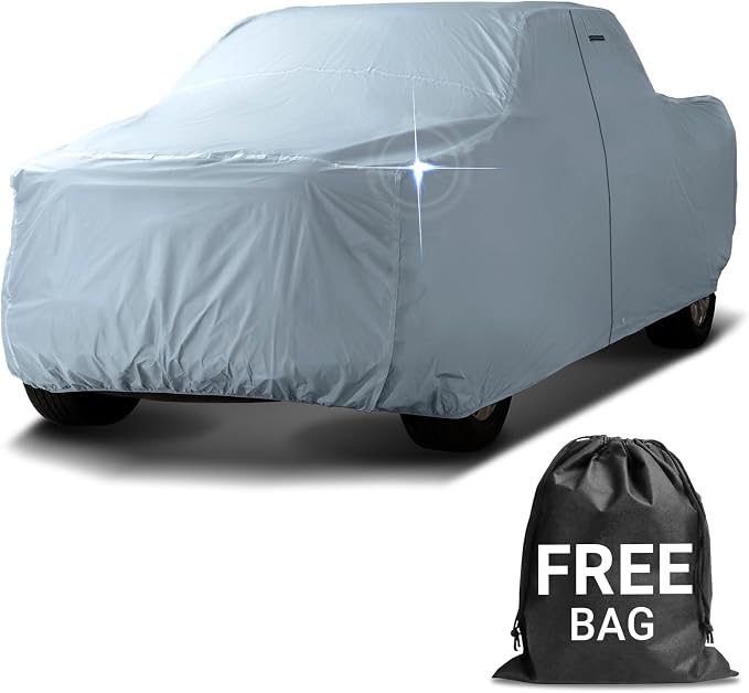 iCarCover 18-Layer Premium Truck Car Cover Waterproof All Weather, Rain Snow UV Sun Protection Covers for F150 Extended Cab, F250, F350 Crew Cab, Extended Cab, Size T87 (See Size Chart)