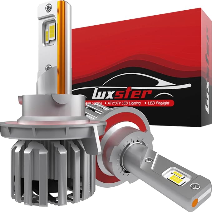 LUXSTER H13 9008 Holyknight 50000lm High Lumen LED Bulb 6000K (2 Pack) | Anti-Flicker, 55W Factory-Matched Power,1200FT Long-Range Beam, Sharp Cut-Off Pattern, Dual Beam, Foglight Use, 6000K, IP68