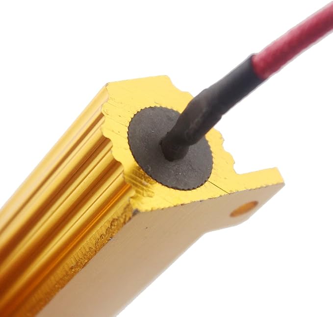 GLL 50W 6Ohm LED Load Resistors for 1157 BAY15D LED Turn Signal Lights (Fix Hyper Flash, Warning Cancellor) with 8pcs Quick Wire Clips, especially for 1157 White/Amber Switchback LEDs