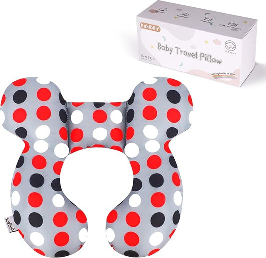 KAKIBLIN Baby Travel Pillow, Upgraded Baby Neck Pillows for Car Seat, Infant Neck Support Pillow for Head and Neck,Newborn Head Support for Car Seat,Pushchair