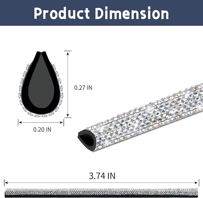 INSAUTO Bling Car Vent Outlet Trim,Sparkle Accessories for Women and Girls,10Pcs Rhinestone Air Conditioner Vent Decoration Strip